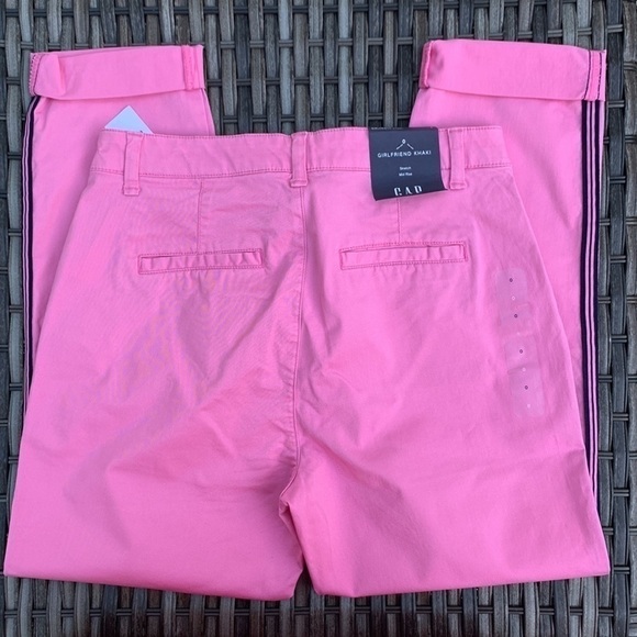 Gap Girlfriend Khaki - French Pink with Navy Side Stripes - Picture 11 of 16
